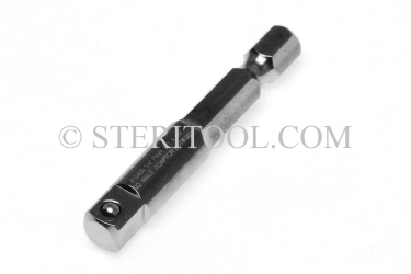 #10499SP6 - 1/4 DR x 6" Stainless Steel Power Bit Adaptor. 1/4 dr, 1/4dr, 1/4-dr, power bit, stainless steel